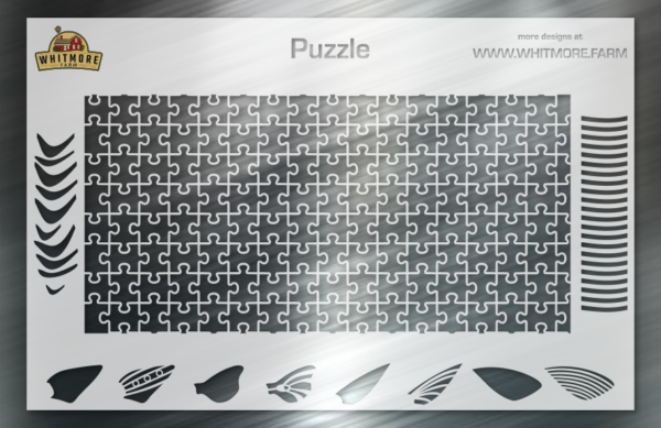 Puzzle Mesh Fishing Lure Airbrush Stencil