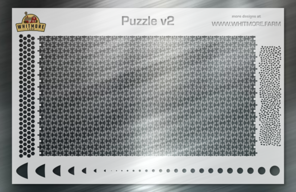 Puzzle v2 Mesh Fishing Lure Airbrush Stencil