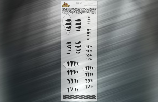 Rippin Rap v1 Fishing Lure Airbrush Stencil - 11" x 4" - 6 sizes
