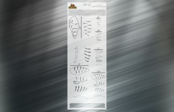 Rippin Rap v2 Fishing Lure Airbrush Stencil - 11" x 4" - 6 sizes