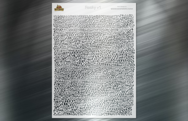 Rocky v1 Mesh Fishing Lure Airbrush Stencil Large Format - 10 in. X 8 in.