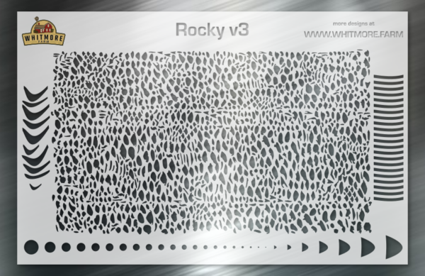 Rocky v3 Mesh Fishing Lure Airbrush Stencil