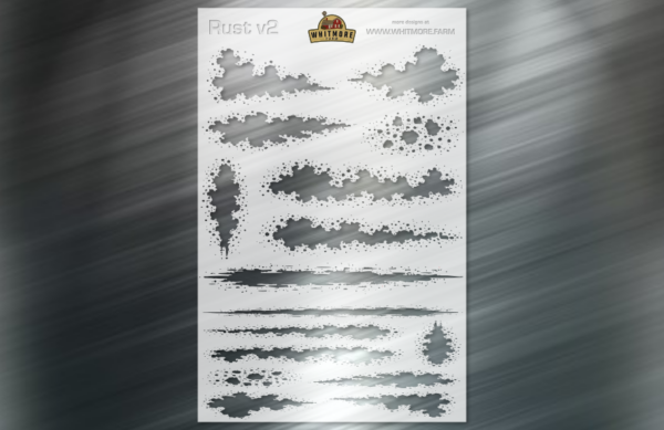 Rust v2 - Rust and Corrosion Fishing Lure Airbrush Stencil