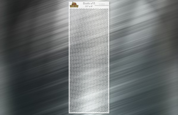 Scale v11 Large Format Mesh Fishing Lure Airbrush Stencil - 11" x 4"