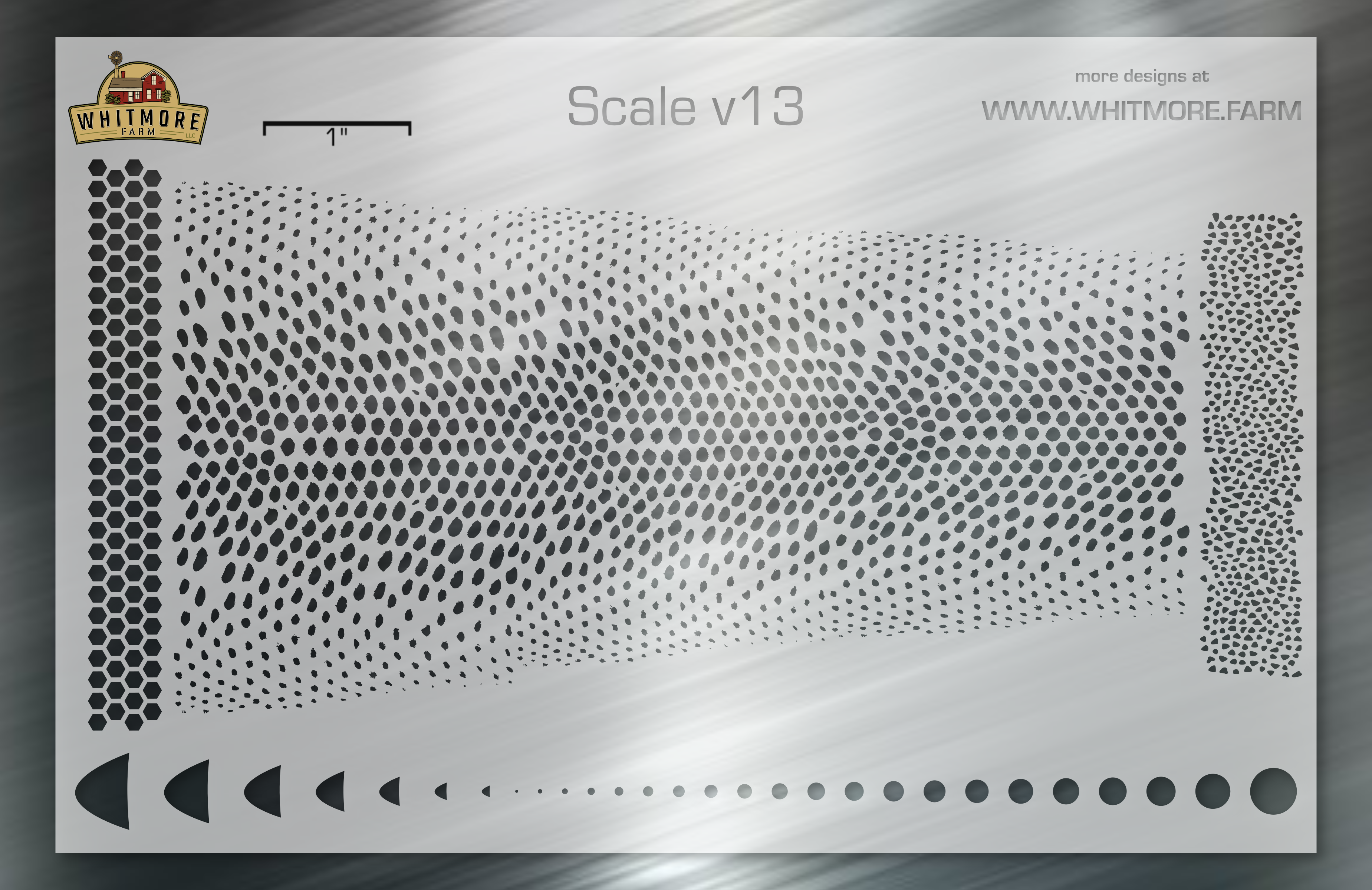 fish scale stencils for lures Soft Stencil System - Precision Airbrush Football Scales / Small Pattern Kit grade stencils 11x4 (kit saver) Or Mix Any 3 Ind Fishing lure mylar reusable airbrush