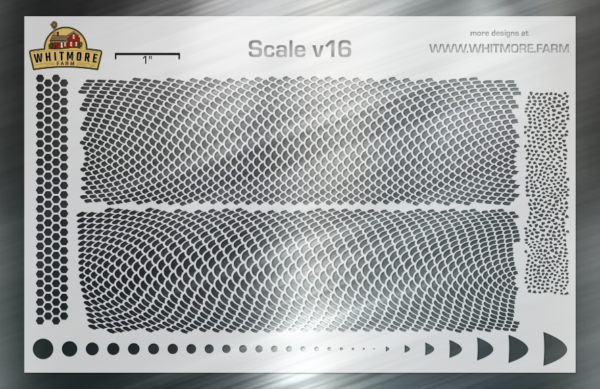 Scale v16 Mesh Fishing Lure Airbrush Stencil