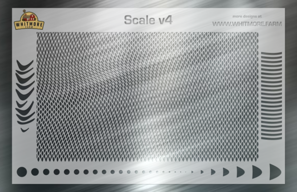 Scale v4 Mesh Fishing Lure Airbrush Stencil