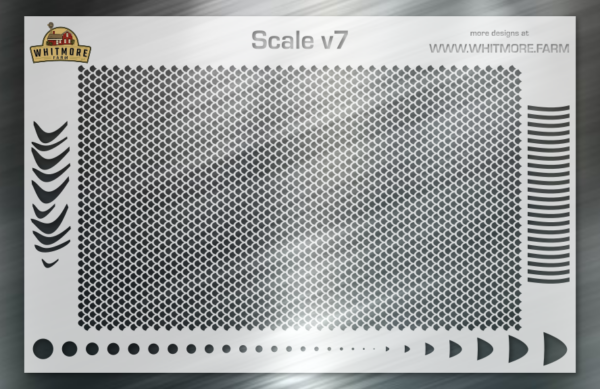 Scale v7 Mesh Fishing Lure Airbrush Stencil