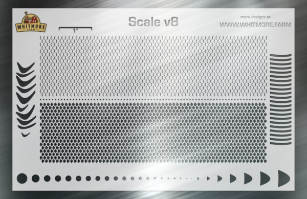 Scale v8 Mesh Fishing Lure Airbrush Stencil