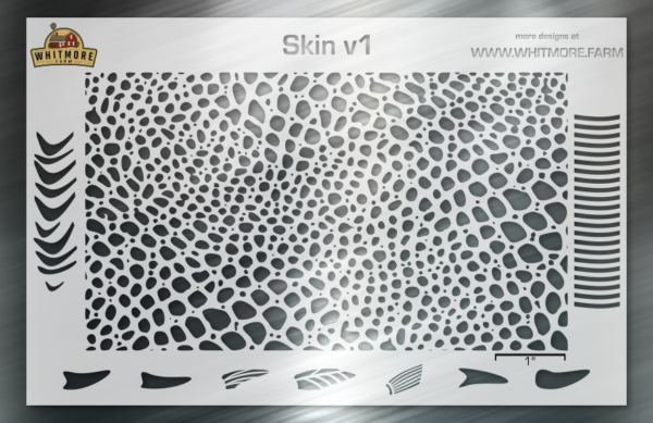 Skin v1 Mesh Fishing Lure Airbrush Stencil