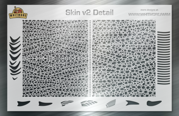 Skin v2 Fine Detail Mesh Fishing Lure Airbrush Stencil