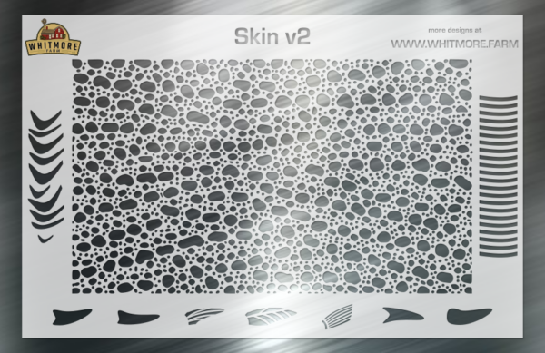 Skin v2 Mesh Fishing Lure Airbrush Stencil