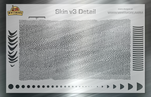 Skin v3 Fine Detail Mesh Fishing Lure Airbrush Stencil