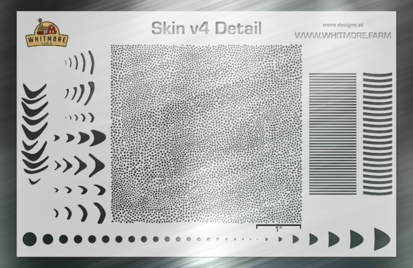 Skin v4 Fine Detail Mesh Fishing Lure Airbrush Stencil