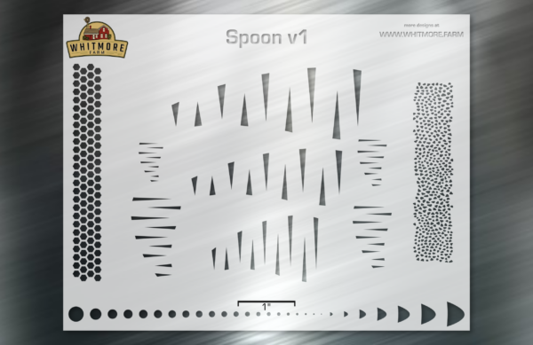 Spoon v1 Fishing Lure Airbrush Stencil
