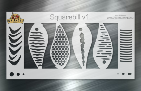Squarebill Fishing Lure Airbrush Stencil v1