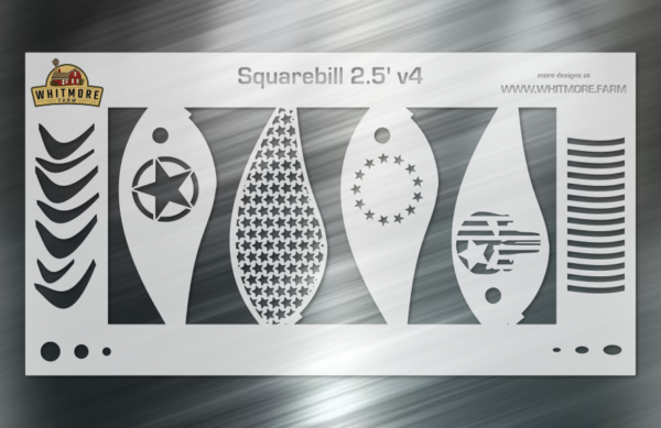 Squarebill Fishing Lure Airbrush Stencil v4