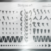 Stripes v1 Assortment Fishing Lure Airbrush Stencil - Markings
