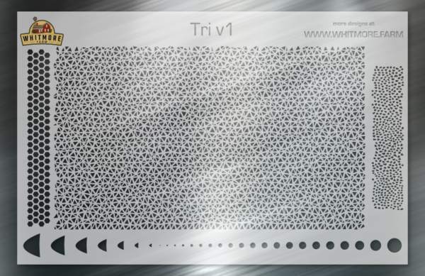 Tri v1 Mesh Fishing Lure Airbrush Stencil